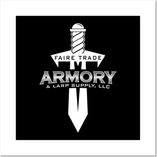 Faire Trade Armory & LARP Supply logo white Posters and Art